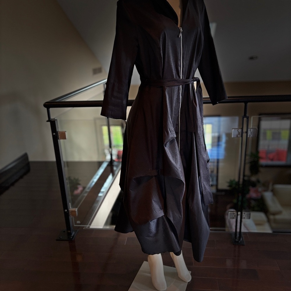 Joseph Ribkoff Black Maxi Dress with Belt - Picture 3 of 4
